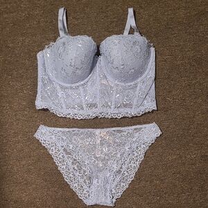 Victoria's Secret Multi-way Bustier Bra and Panty Set 38D/Large NWT Set Of 3